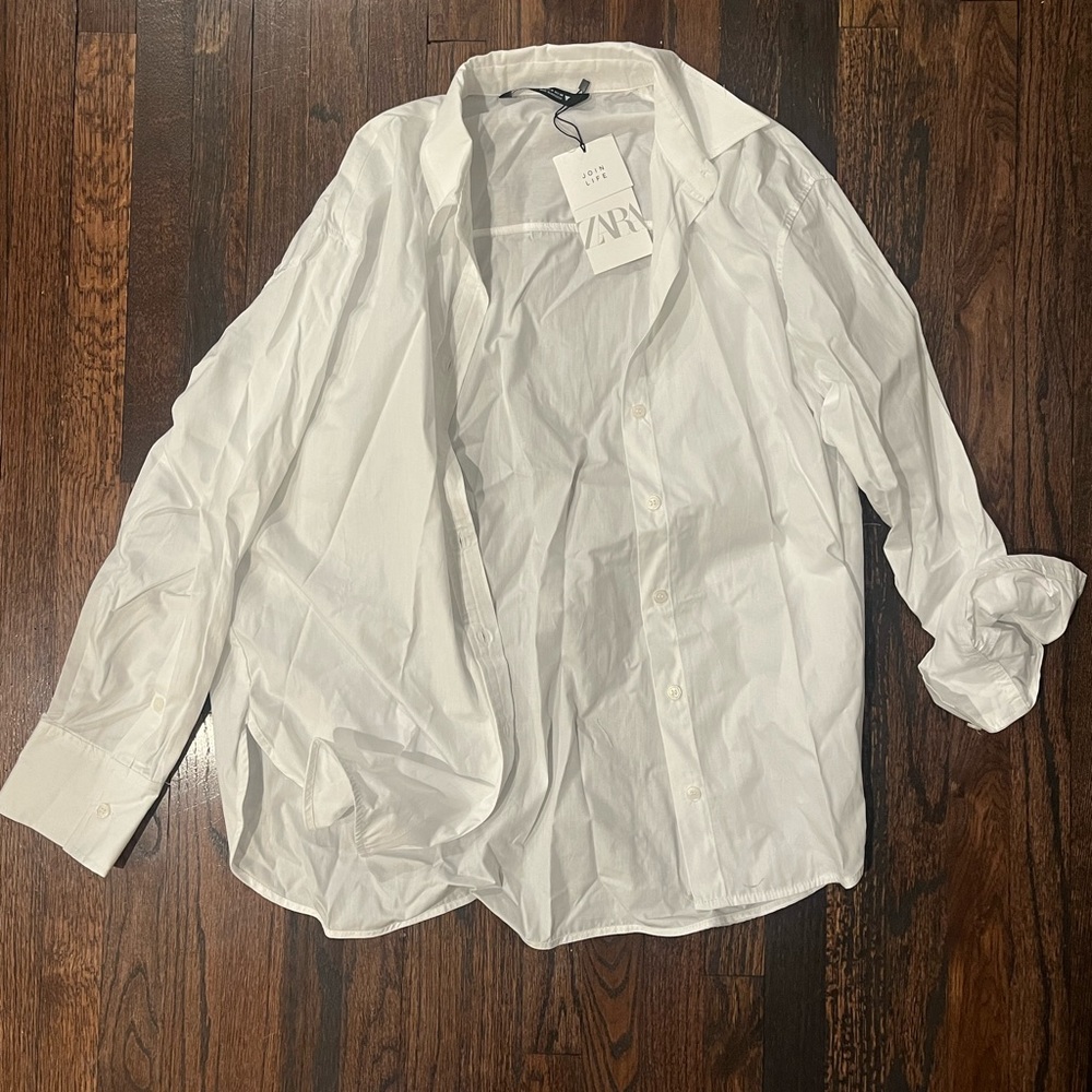 H&M white over shirt